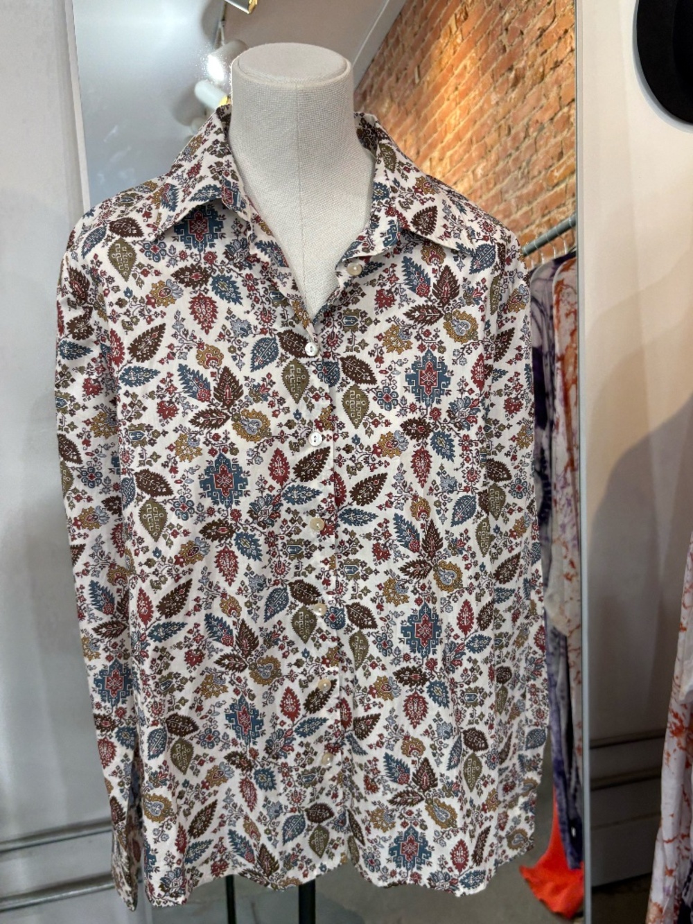 Miki Thumb Cotton Liberty Print Classic Shirt